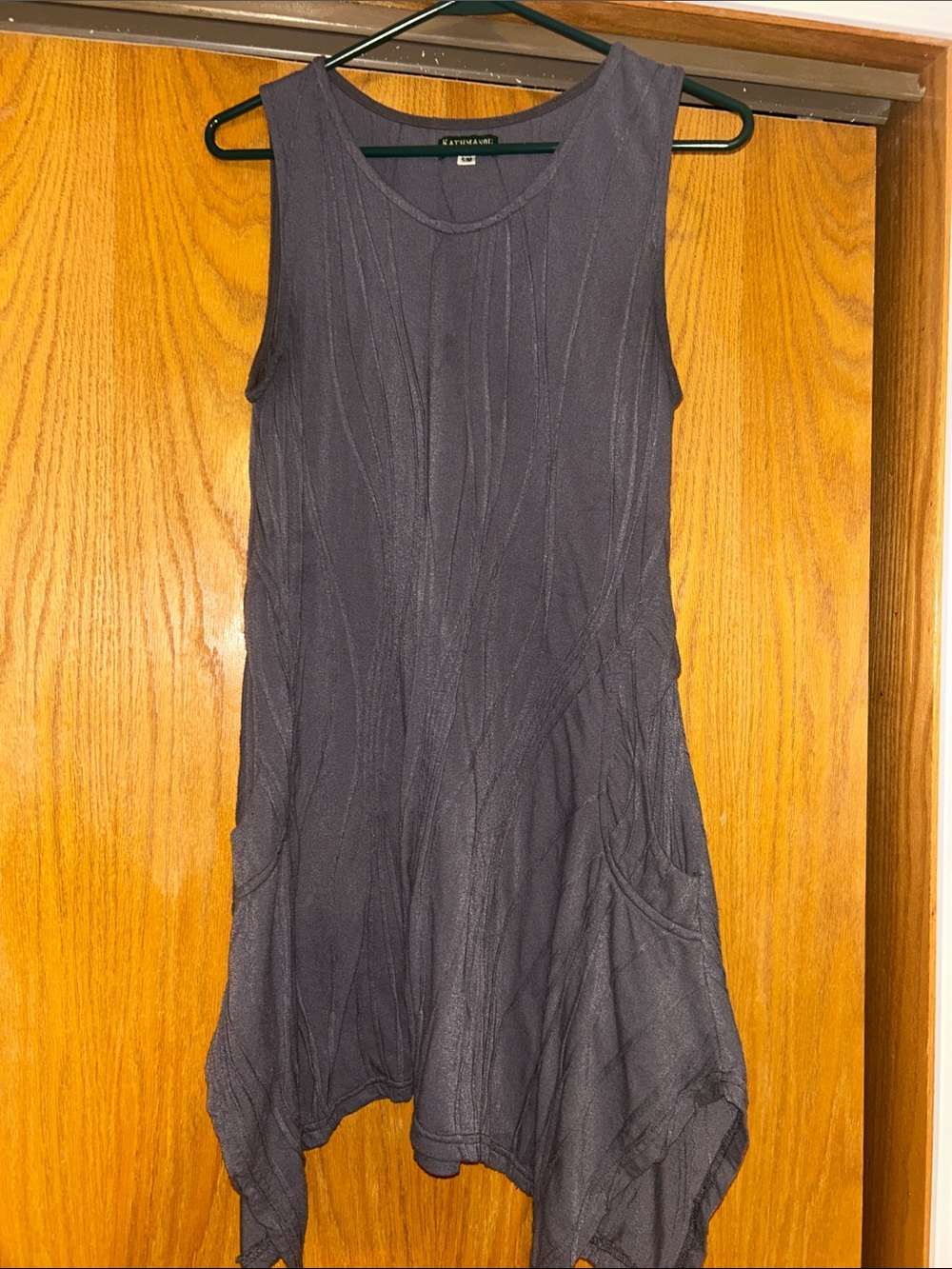Kathmandu Sleeveless Tunic Dress in Charcoal Gray